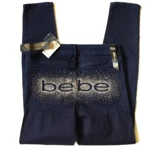 Bebe logo rhinestone jeans